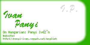 ivan panyi business card